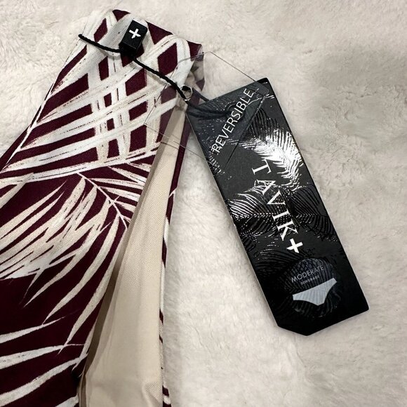 NWT Tavik Ali Moderate Swim Bottom in Latona Palm Merlot (Reversible) - Medium - Picture 4 of 10